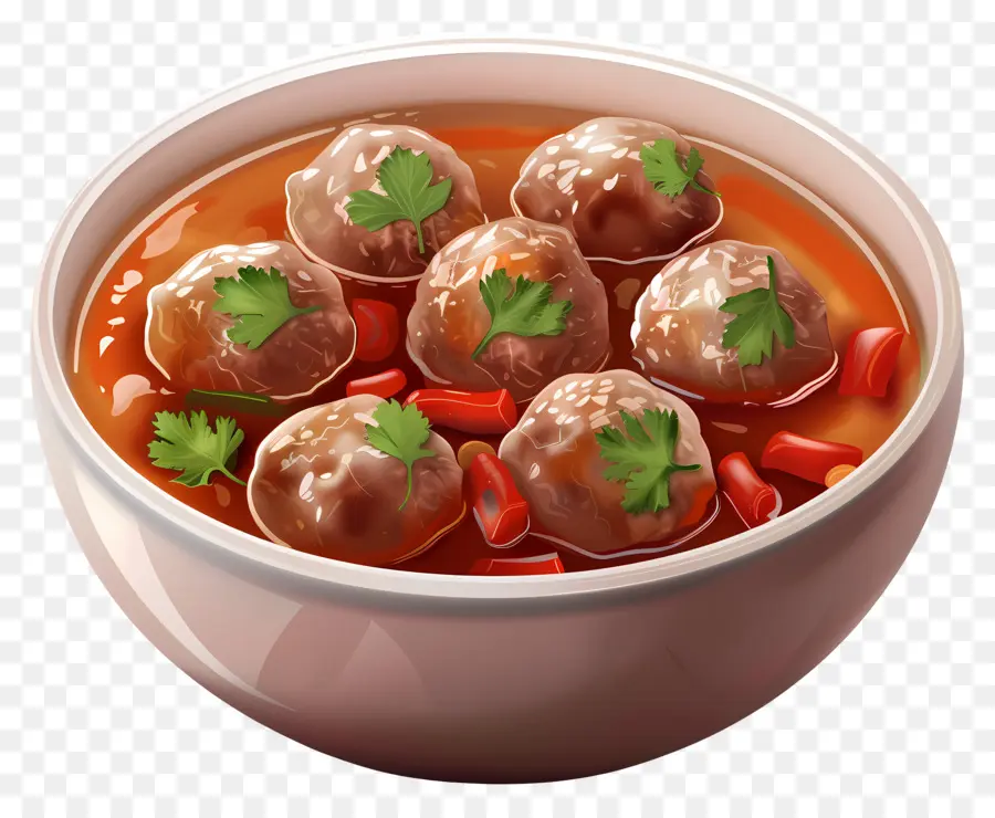 Sup Bakso，Semangkuk Bakso PNG