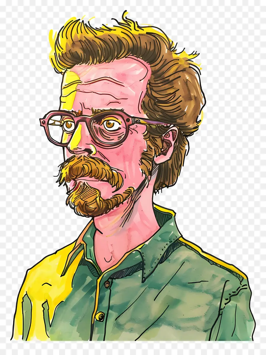 Ned Flanders，Pria Berkacamata PNG