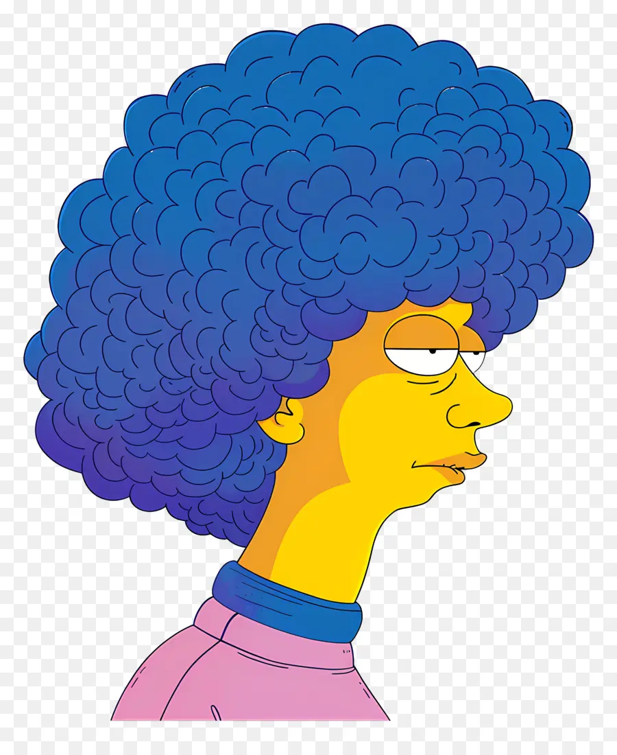 Marge Simpson，Karakter Animasi Dengan Rambut Biru PNG