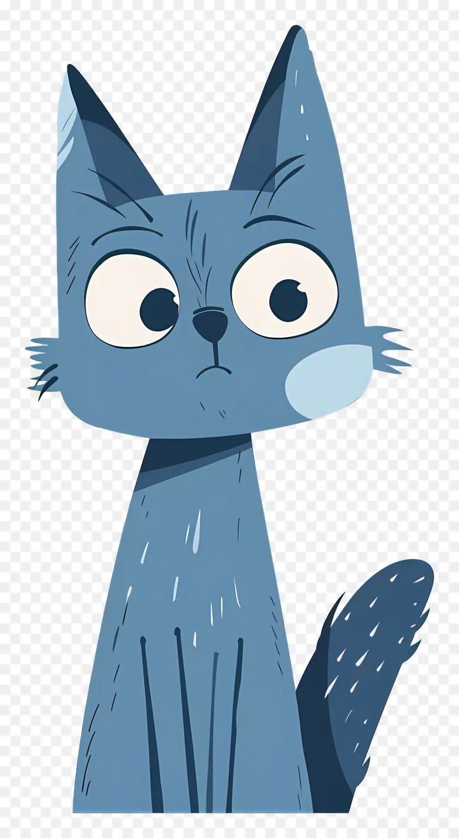 Biru，Kucing Kartun PNG