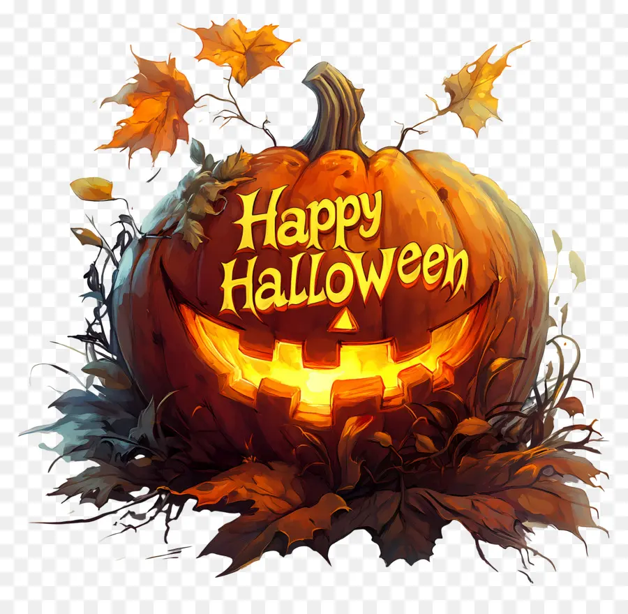 Selamat Halloween，Labu Halloween PNG