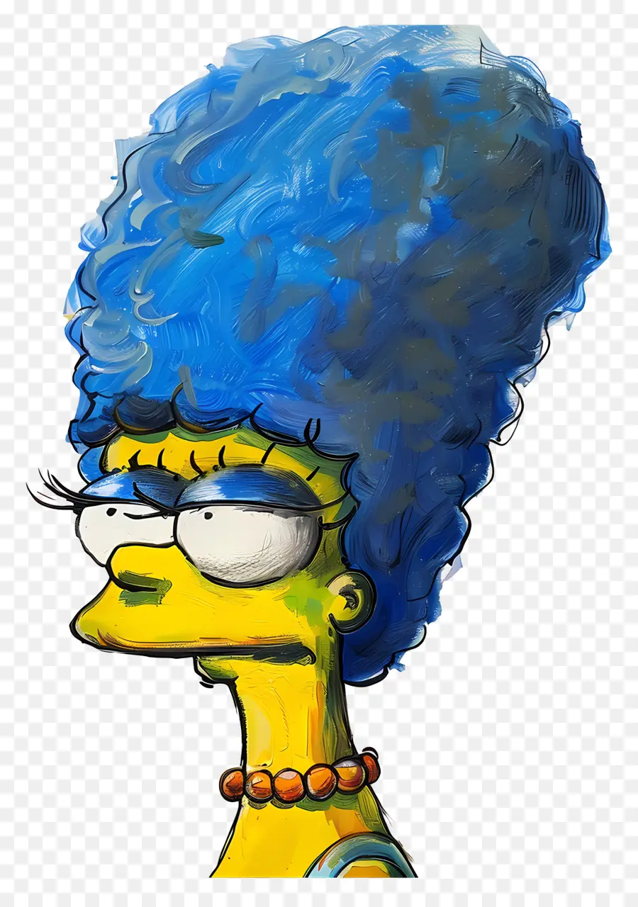 Marge Simpson，Karakter Kartun Berambut Biru PNG