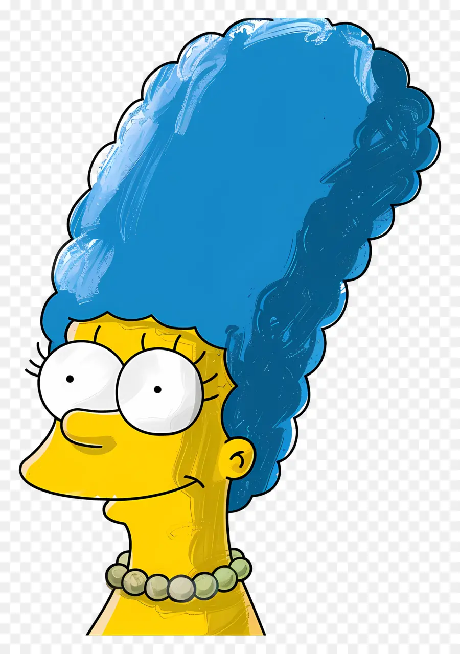 Marge Simpson，Karakter Berambut Biru Berkacamata PNG