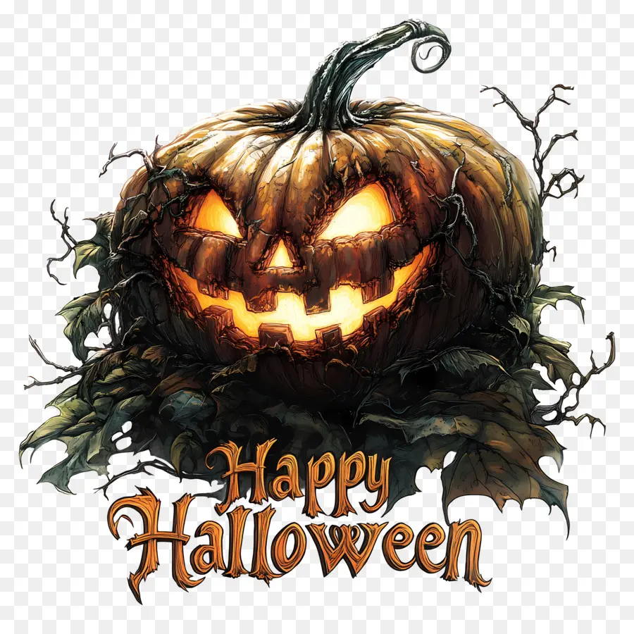 Selamat Halloween，Labu Halloween PNG