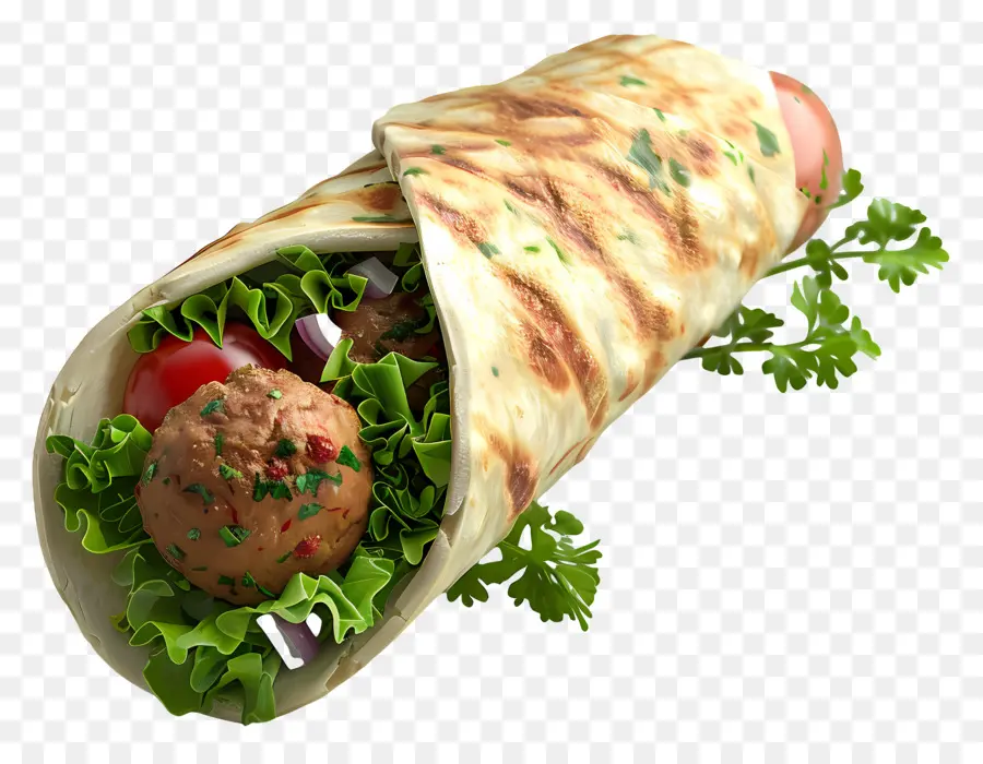 Bungkus Falafel，Bungkus Sandwich PNG