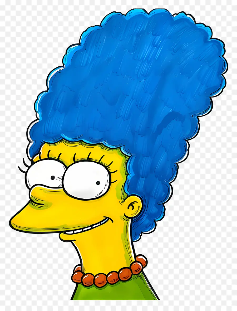 Marge Simpson，Karakter Berambut Biru Berkacamata PNG