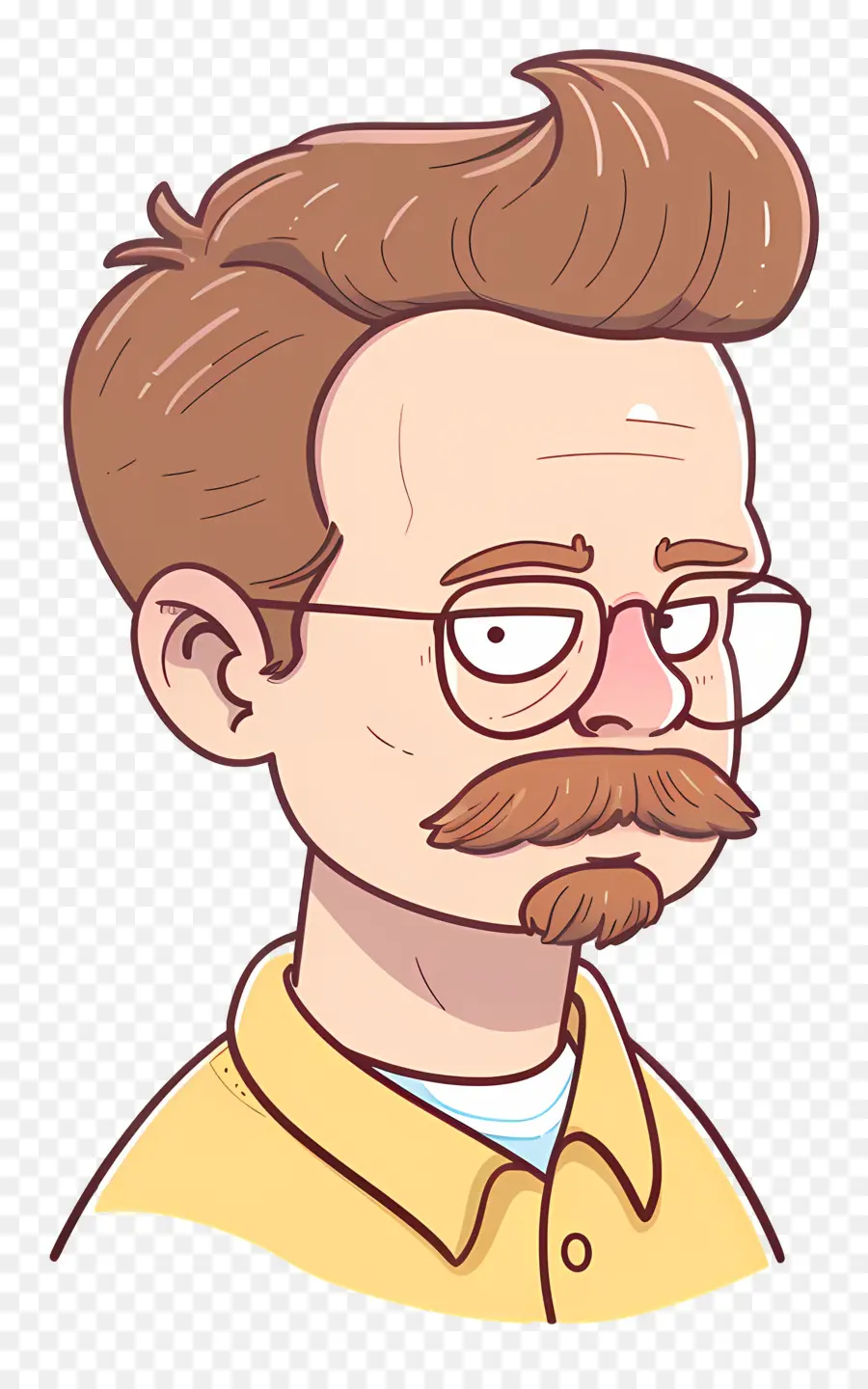 Ned Flanders，Pria Kartun Berkacamata PNG