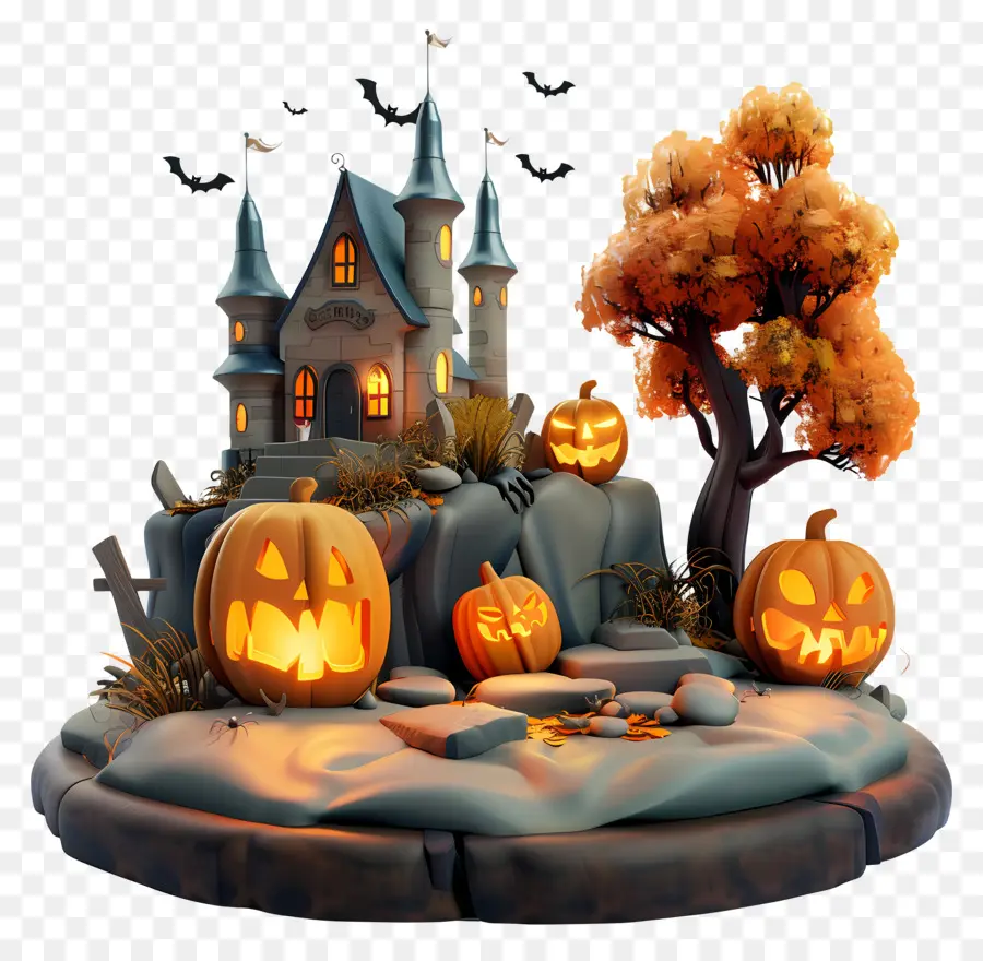 Hallowen，Adegan Halloween PNG