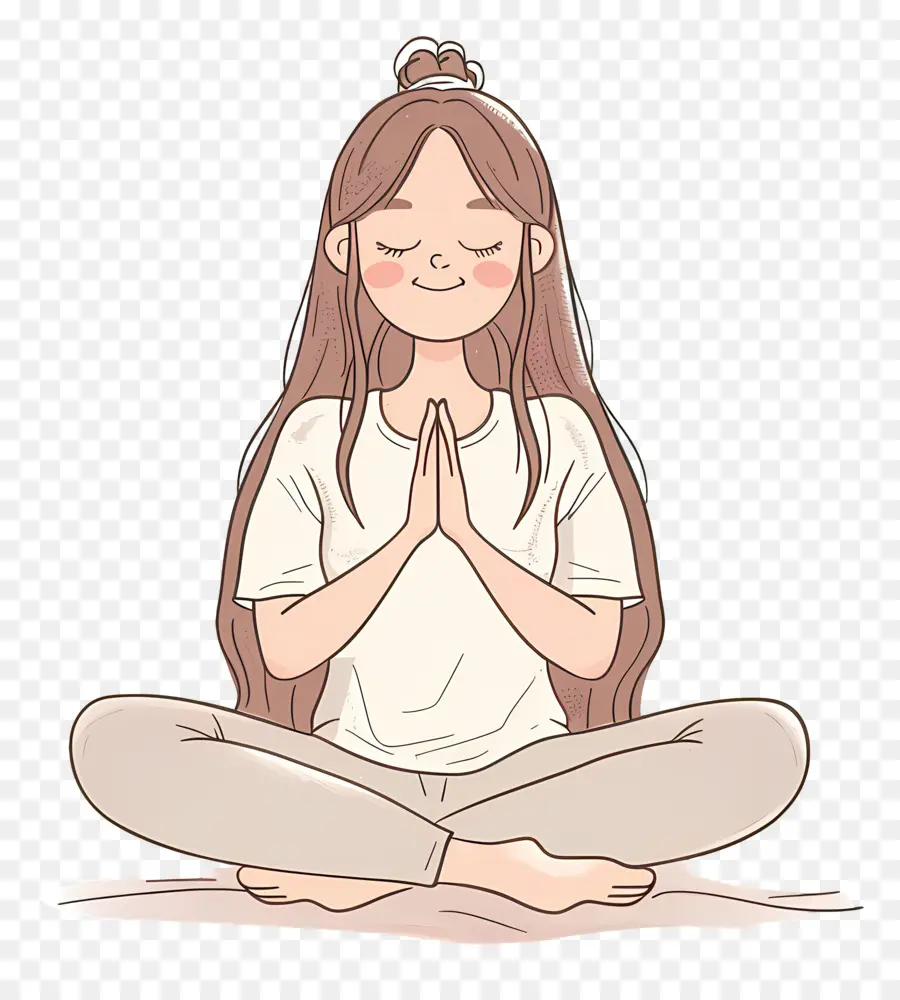 Meditasi Yoga Gadis，Wanita Meditasi PNG