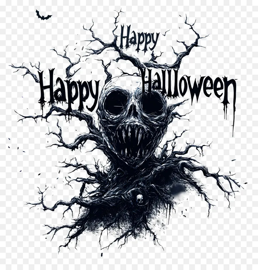 Selamat Halloween，Tengkorak Halloween PNG