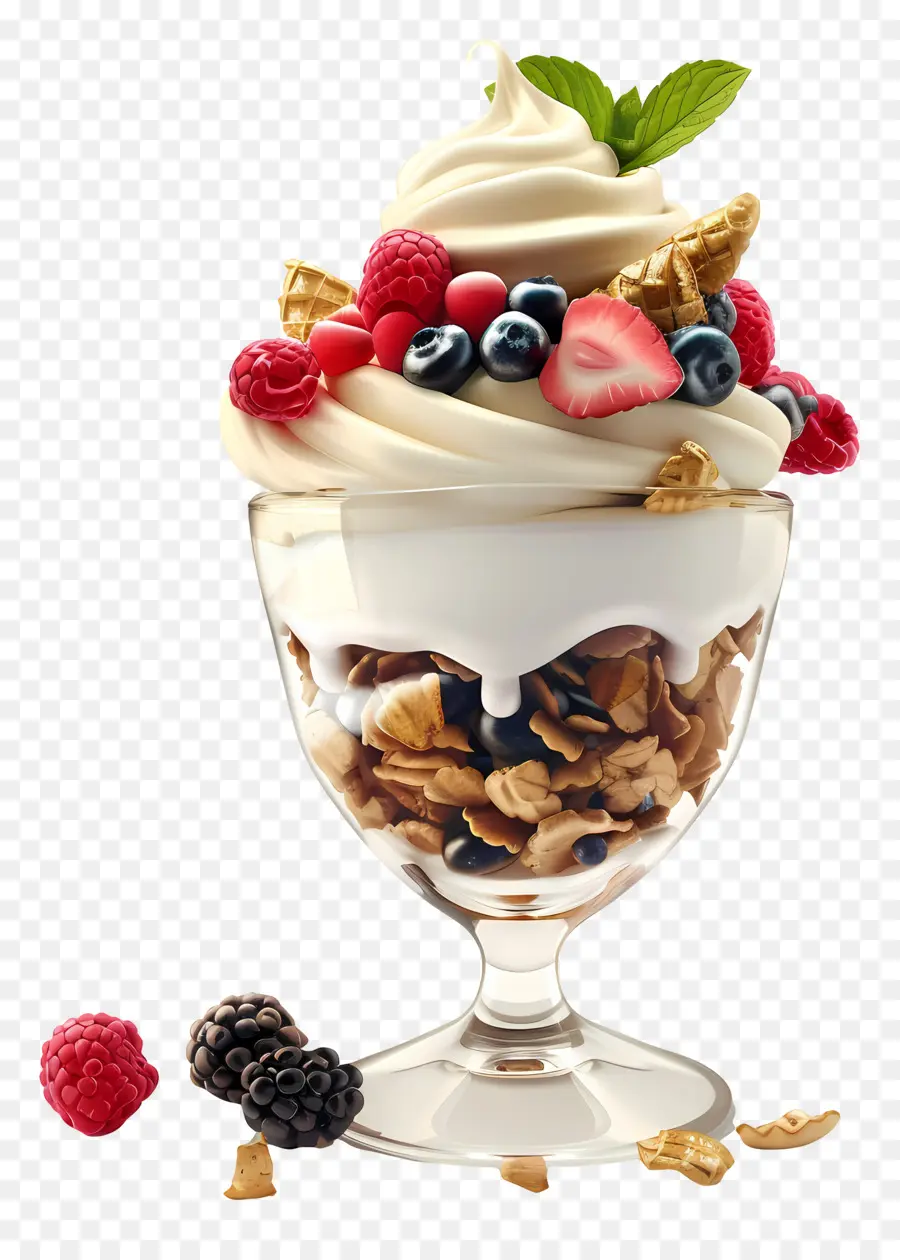 Parfait Yogurt，Yoghurt Parfait PNG