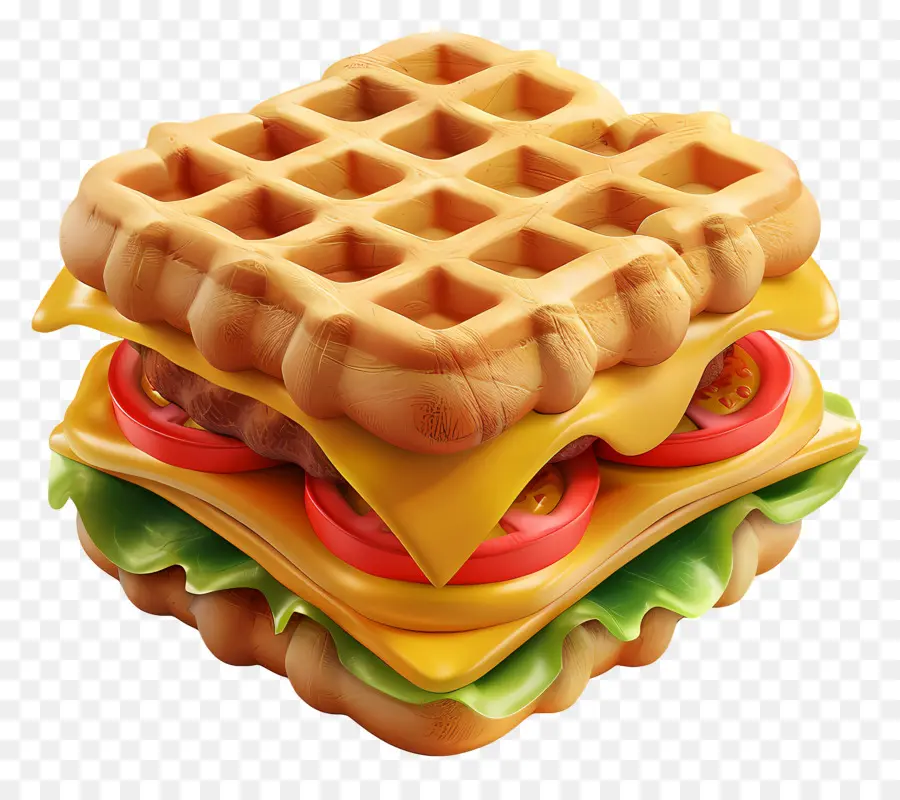 Sandwich Wafel，Sarapan PNG