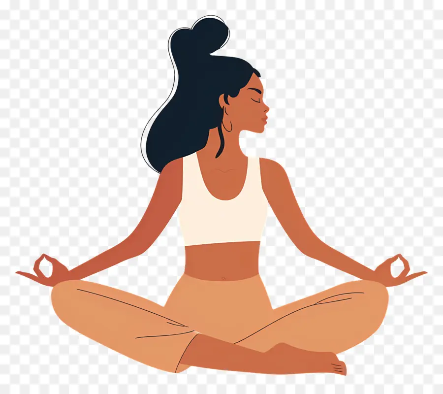 Meditasi Yoga Gadis，Wanita Meditasi PNG