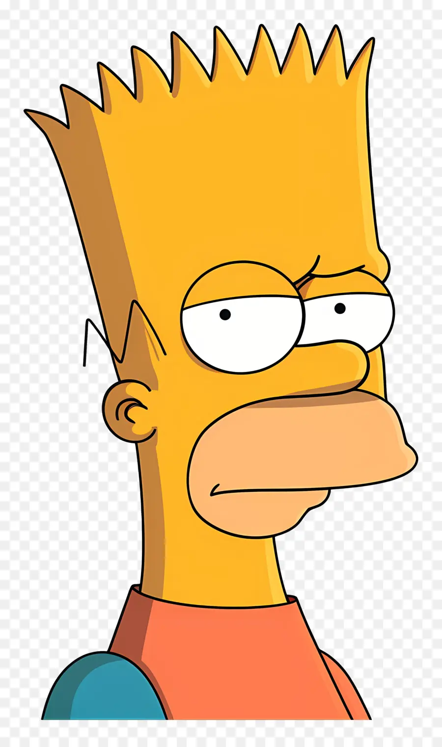 Bart Simpson，Kulit Kuning PNG