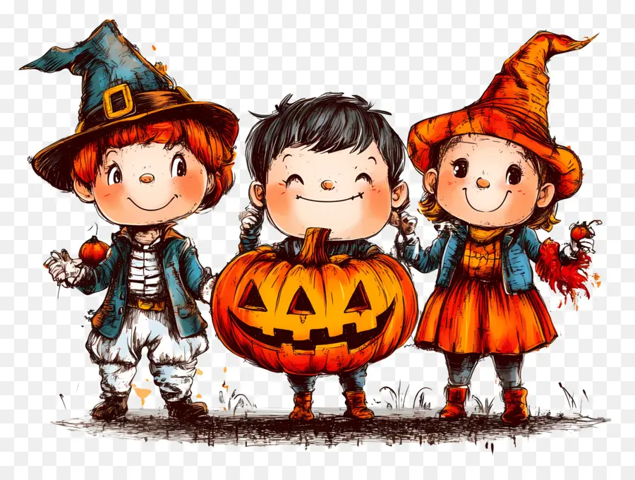 Selamat Halloween，Anak Anak Halloween PNG