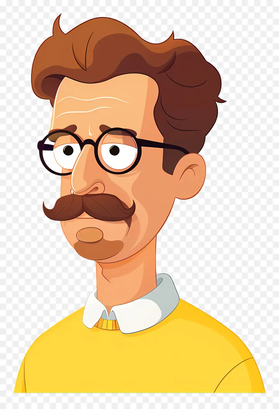 Ned Flanders，Pria Berkacamata PNG