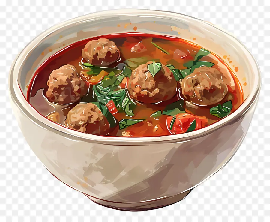 Sup Bakso，Semangkuk Bakso PNG