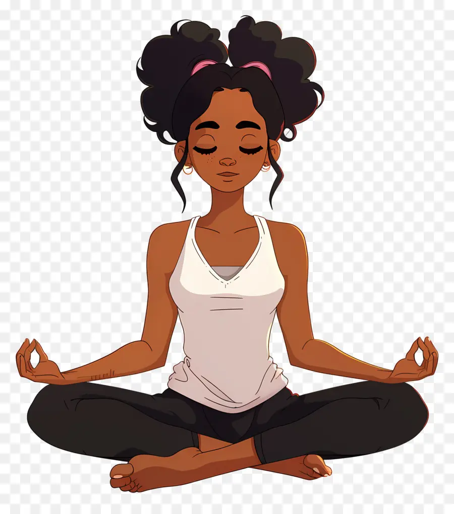 Meditasi Yoga Gadis，Pose Yoga PNG