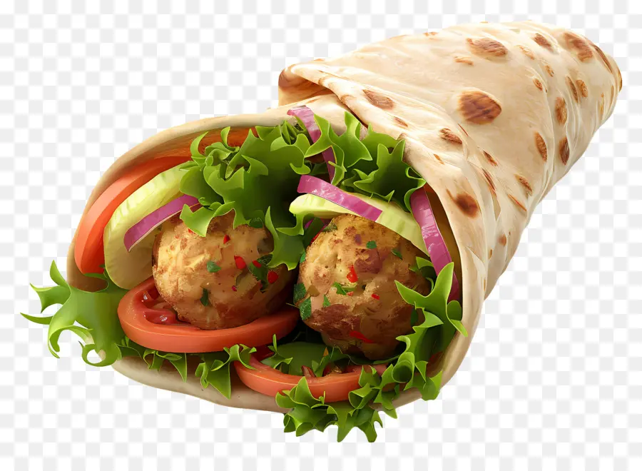 Bungkus Falafel，Bungkus Sandwich PNG