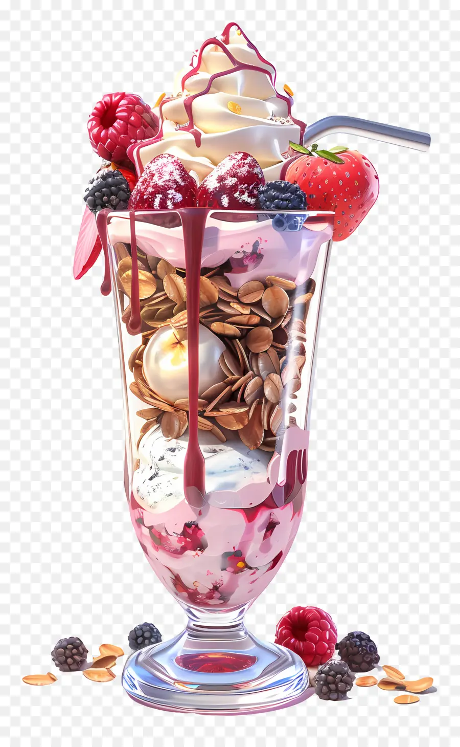 Parfait Yogurt，Sundae PNG