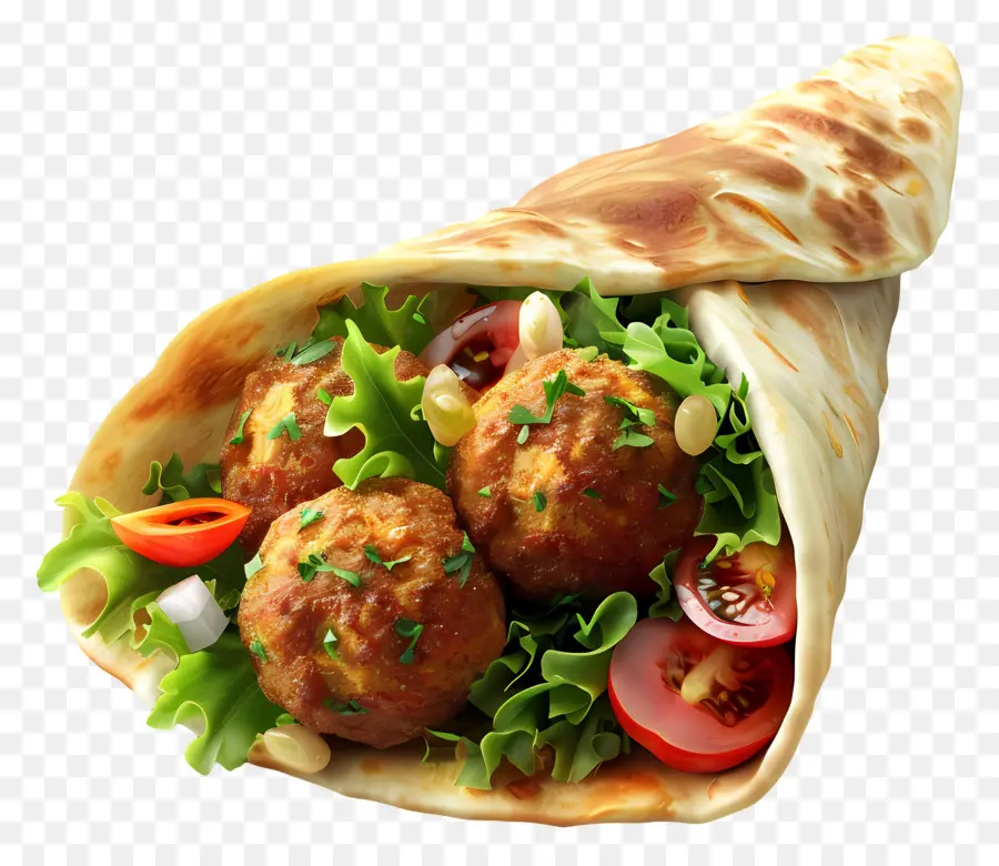 Bungkus Falafel，Bungkus Sandwich PNG