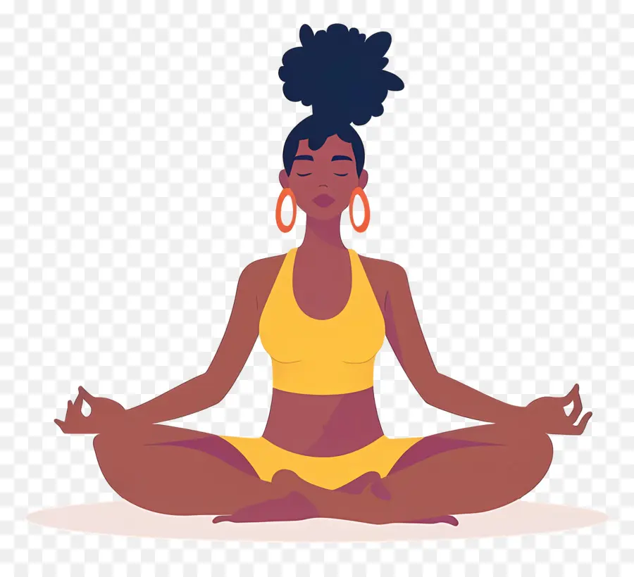 Meditasi Yoga Gadis，Wanita Meditasi PNG