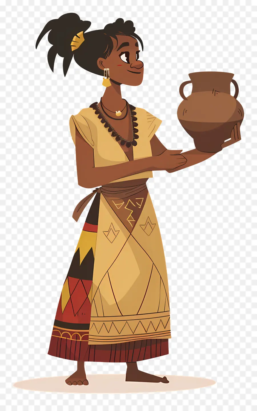 Wanita Aborigin Afrika，Wanita Dengan Pot PNG