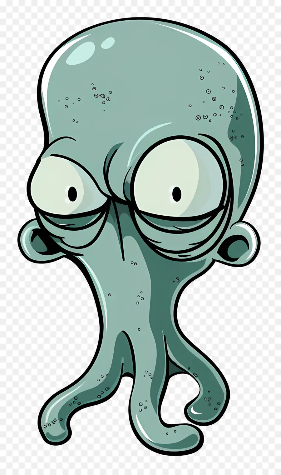 Tentakel Squidward，Kartun Gurita PNG