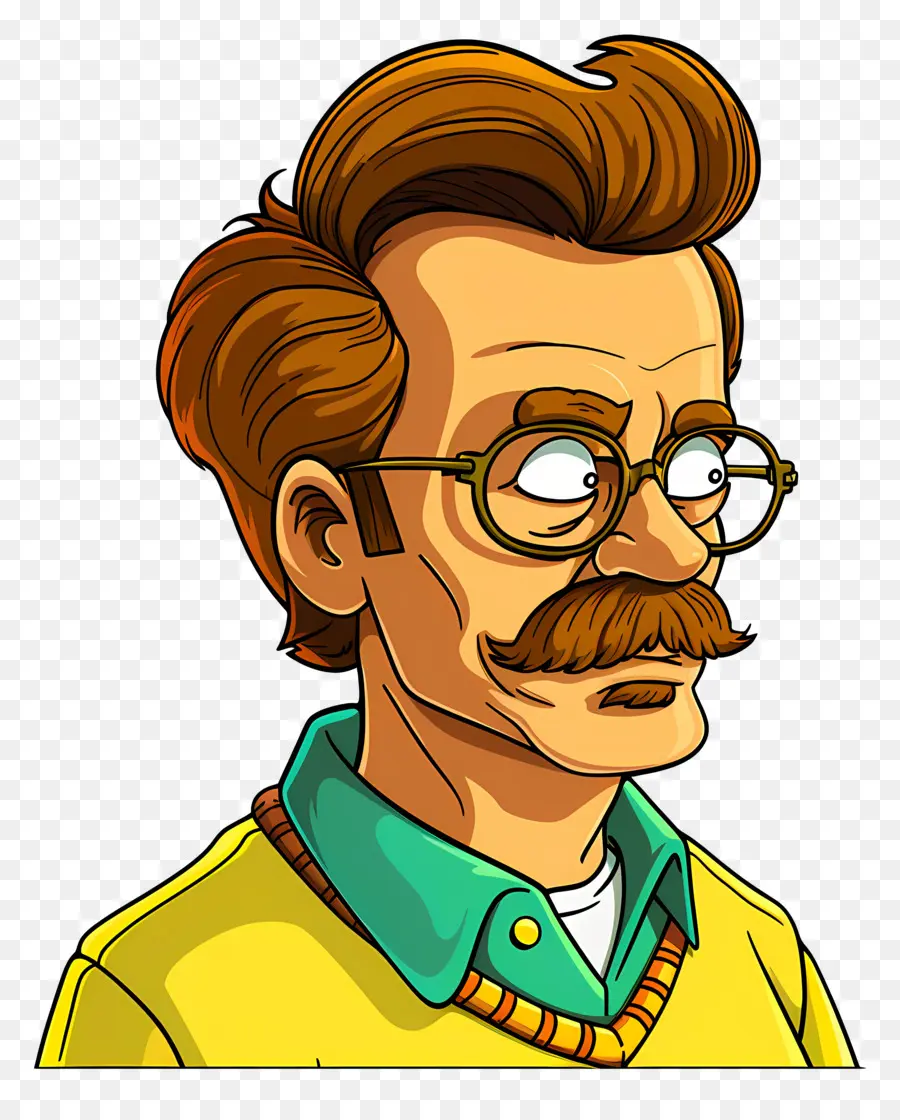 Ned Flanders，Pria Berkacamata PNG