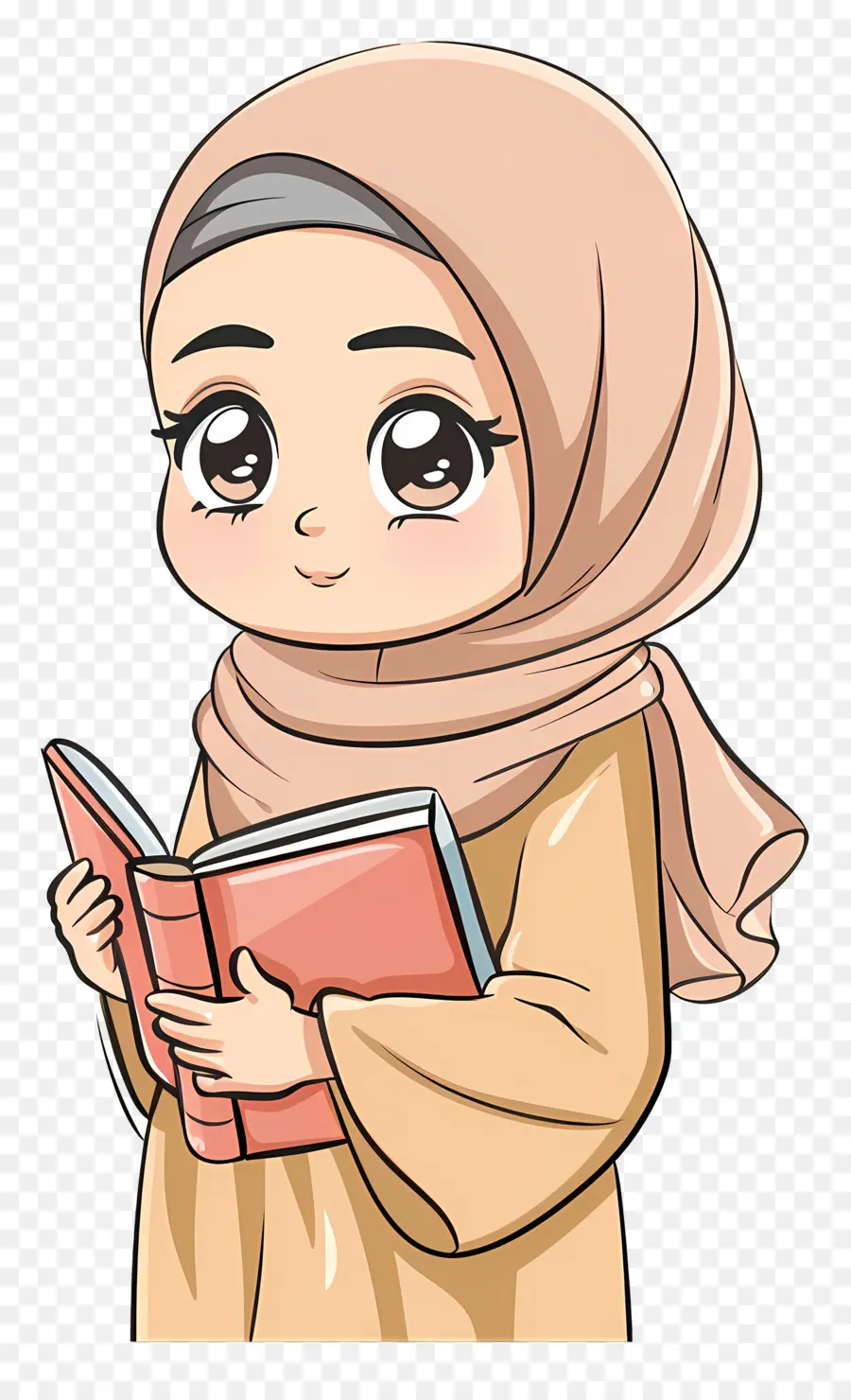 Buku Pegangan Gadis Hijab，Gadis Membaca Buku PNG