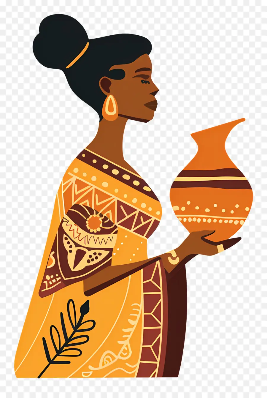 Wanita Aborigin Afrika，Wanita Dengan Pot PNG