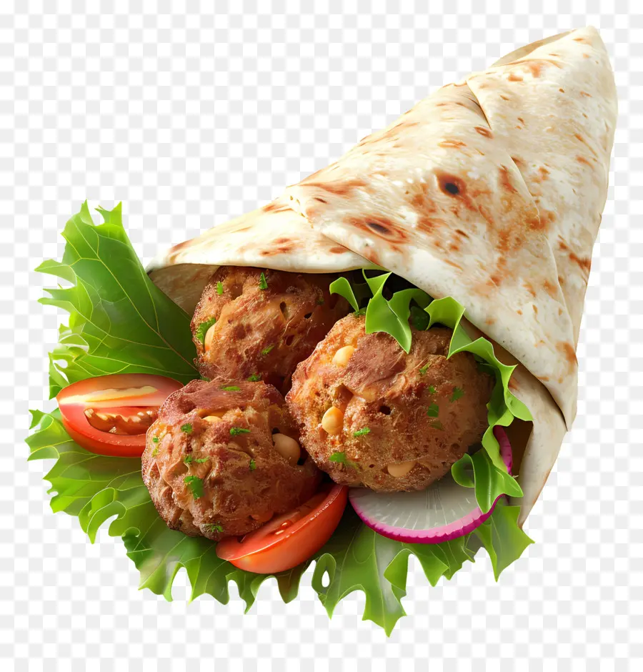 Bungkus Falafel，Membungkus PNG