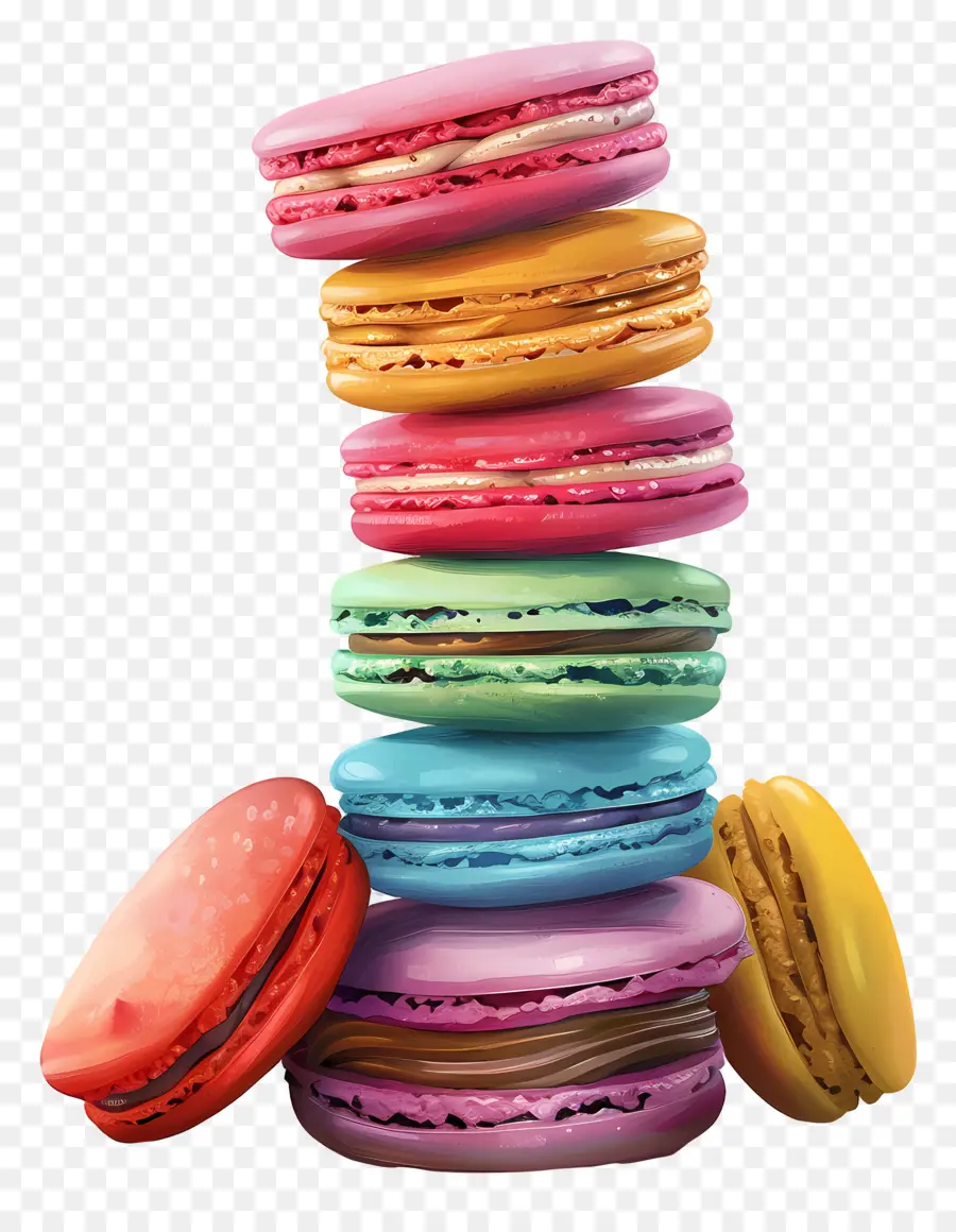 Tumpukan Macaron，Makaron PNG