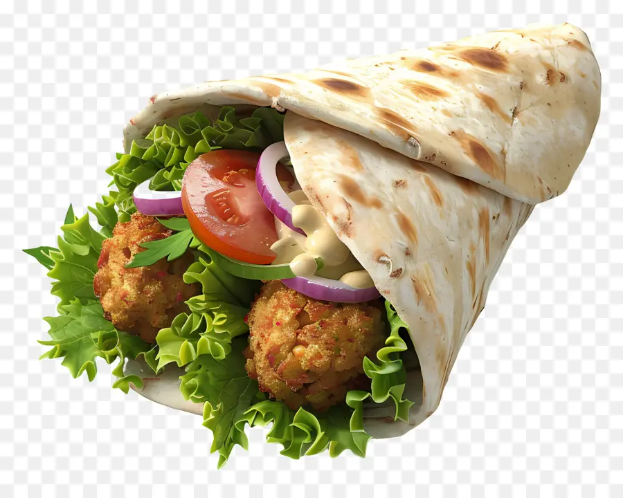 Bungkus Falafel，Bungkus Sandwich PNG