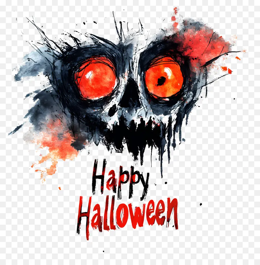 Selamat Halloween，Tengkorak Halloween PNG