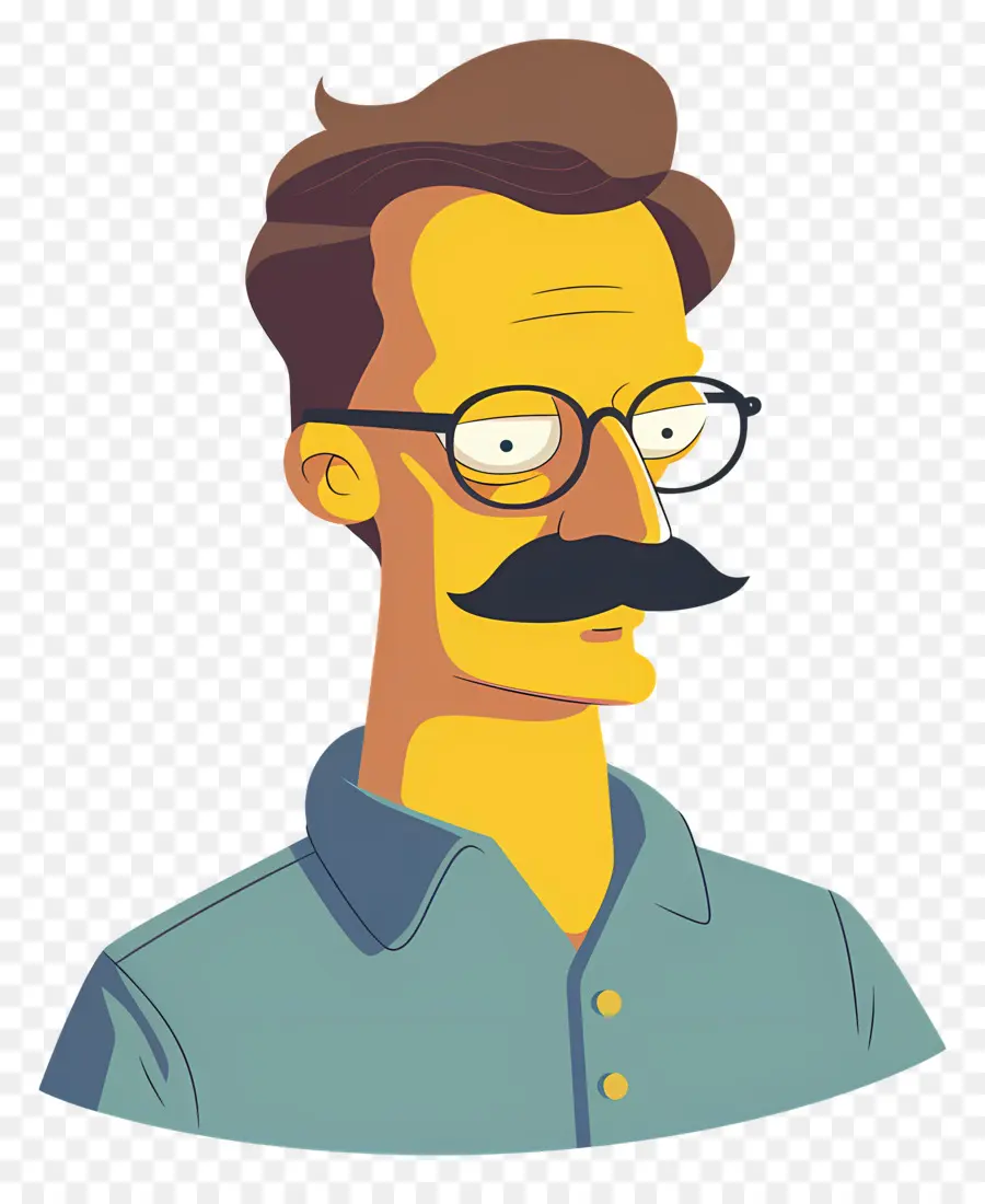 Ned Flanders，Pria Berkacamata PNG