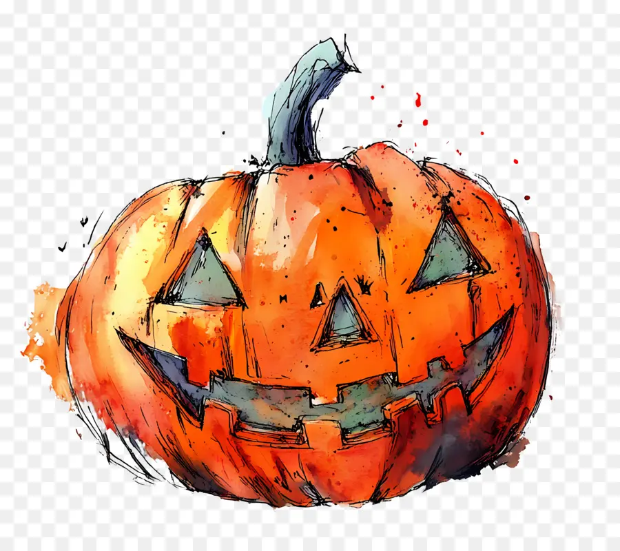 Selamat Halloween，Labu Kuning PNG