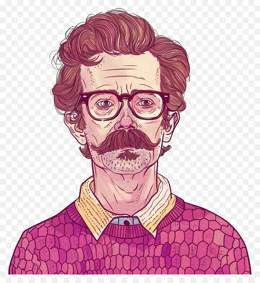 Ned Flanders，Pria Berkacamata PNG