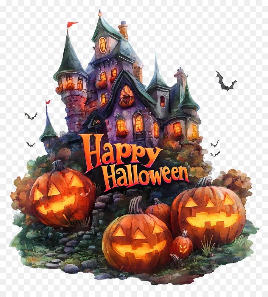 Selamat Halloween，Adegan Halloween PNG