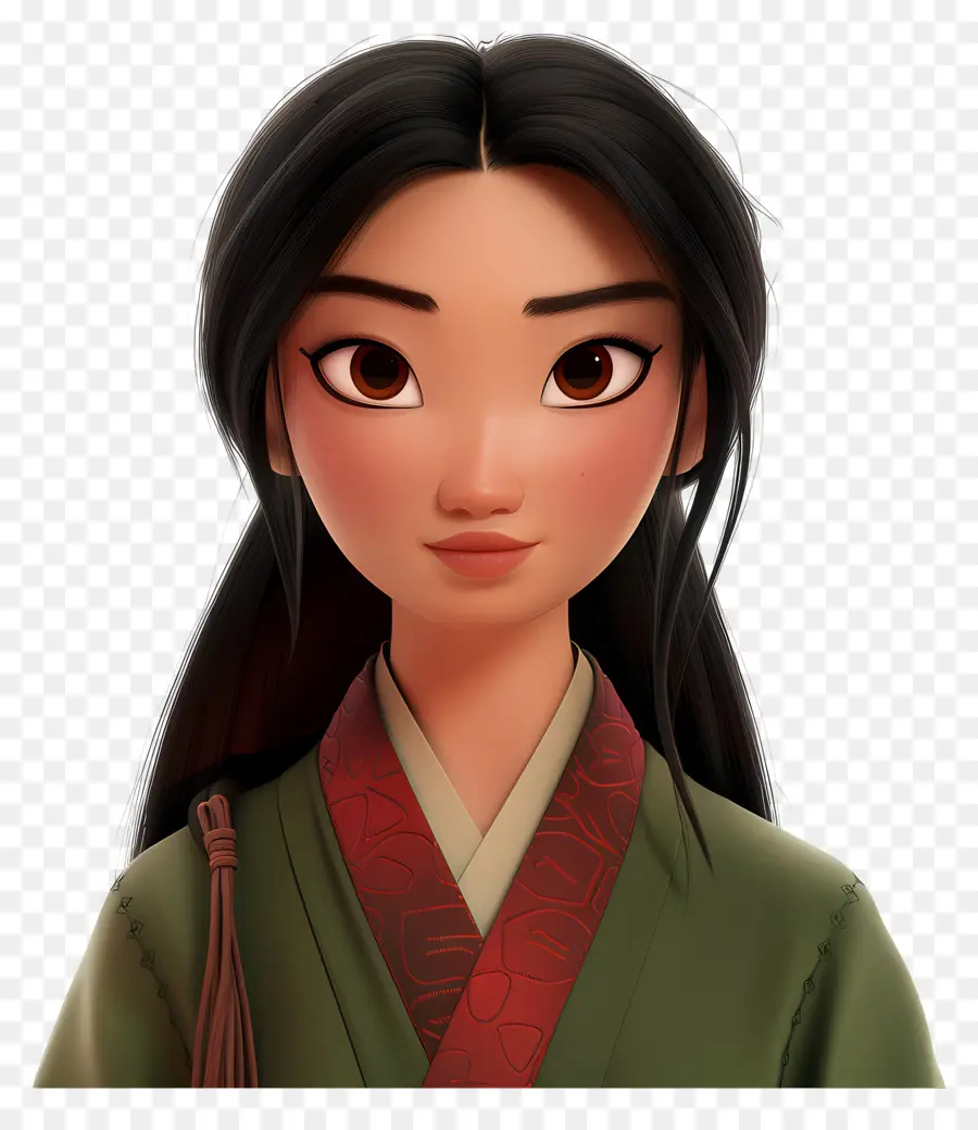 Putri Mulan，Gadis Animasi PNG