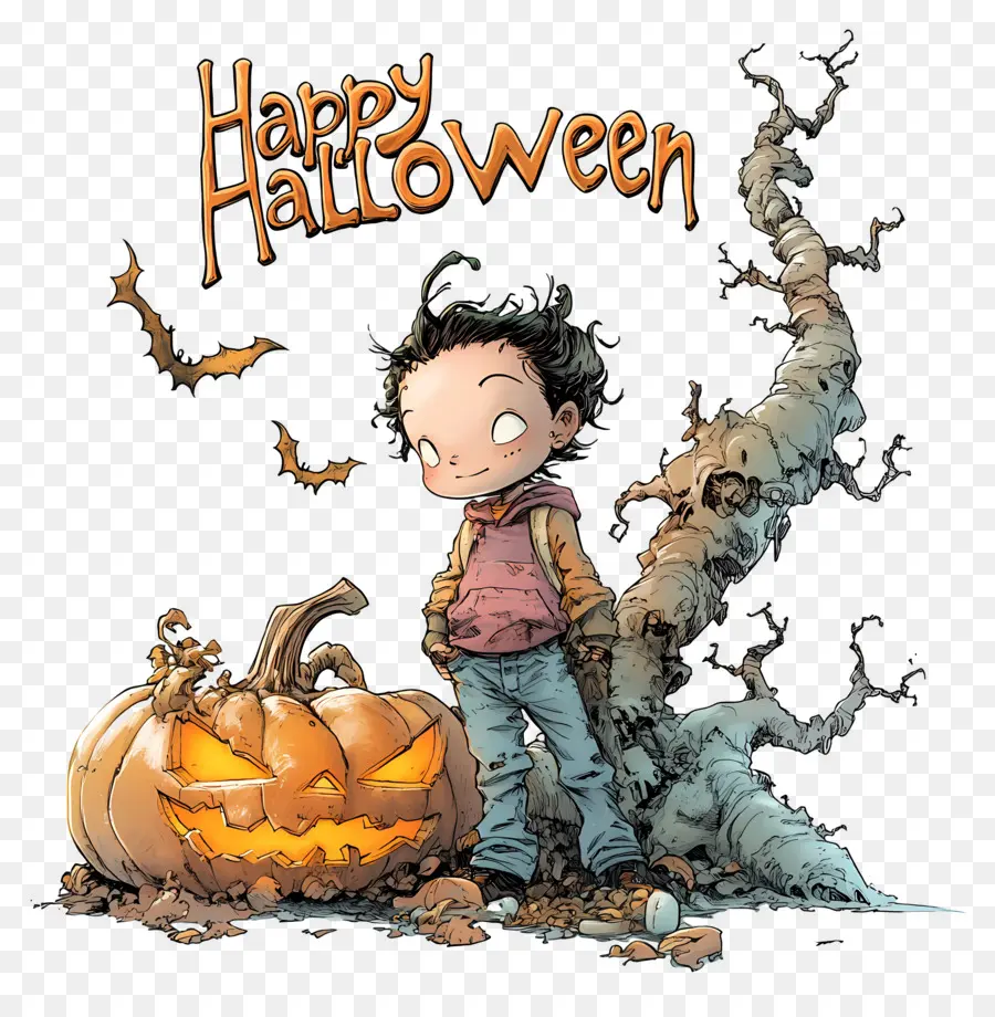 Selamat Halloween，Bocah Halloween PNG