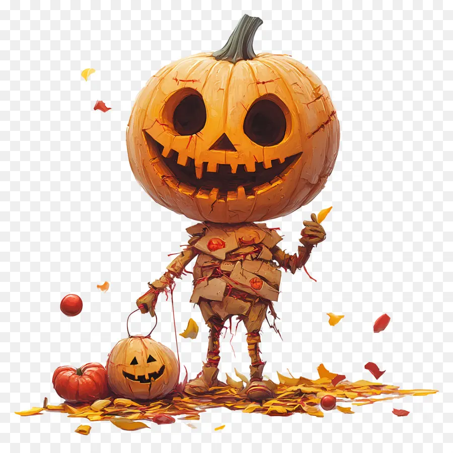 Selamat Halloween，Karakter Labu PNG