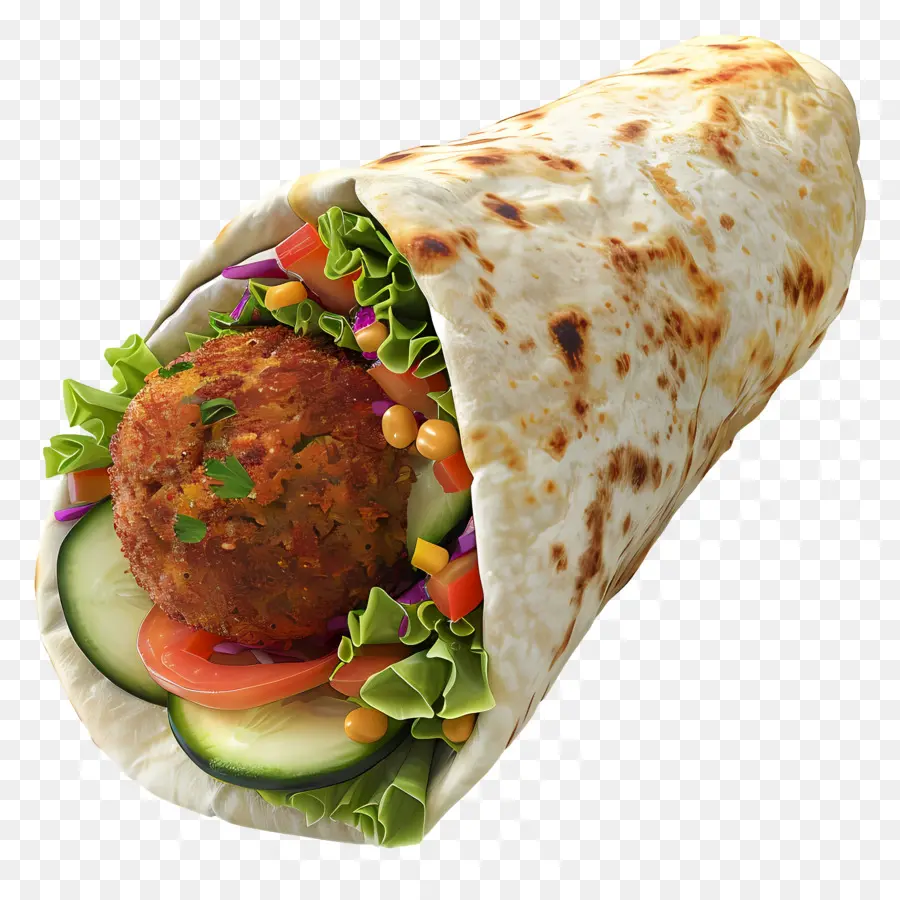 Bungkus Falafel，Bungkus Sandwich PNG