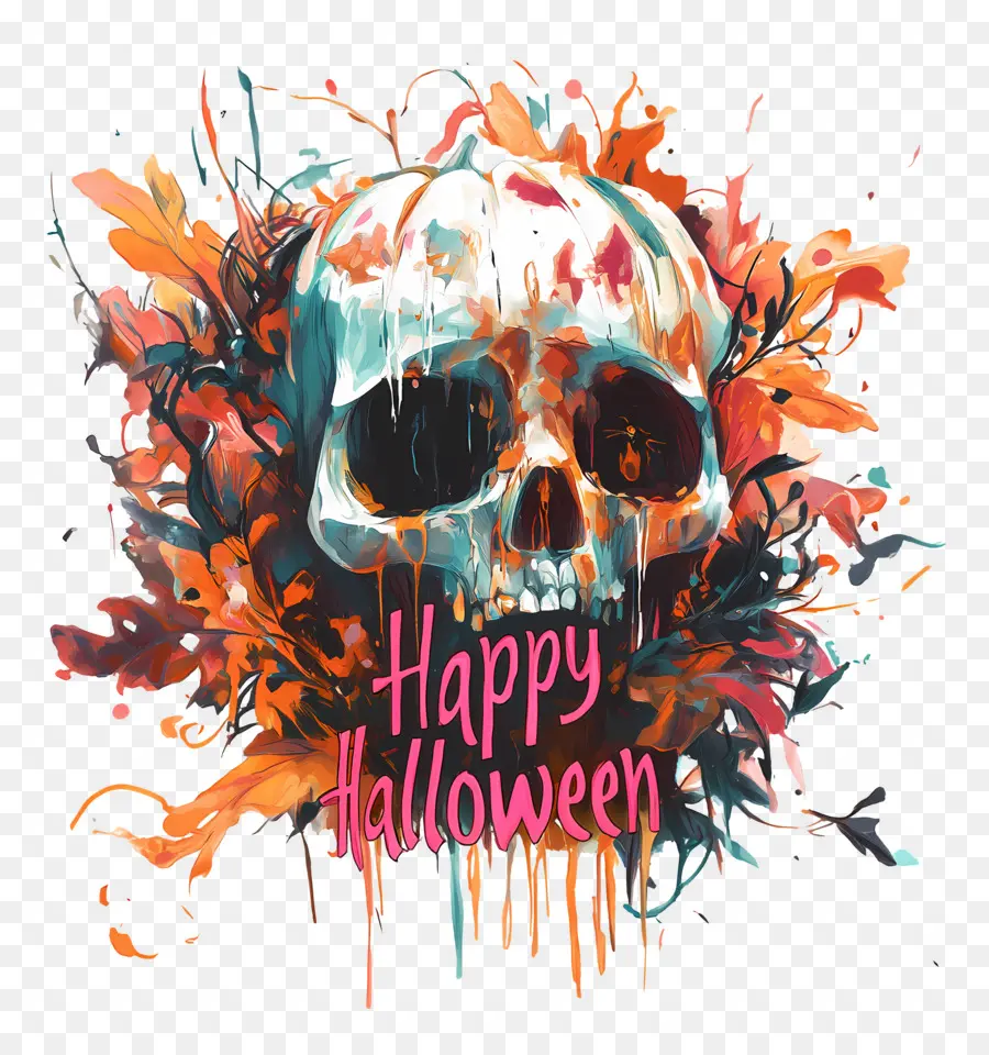 Selamat Halloween，Tengkorak PNG