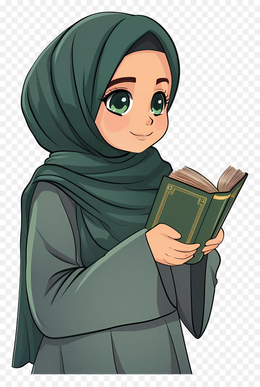 Buku Pegangan Gadis Hijab，Gadis Membaca Buku PNG