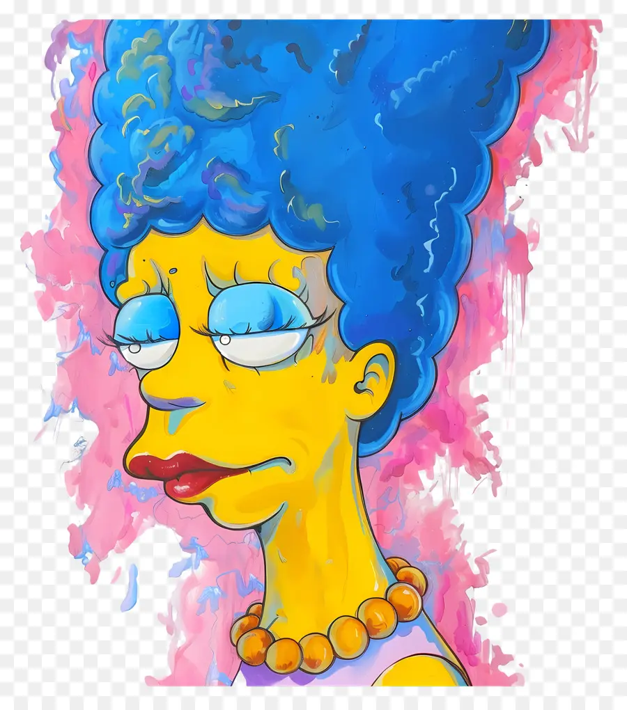 Marge Simpson，Wanita Berambut Biru PNG