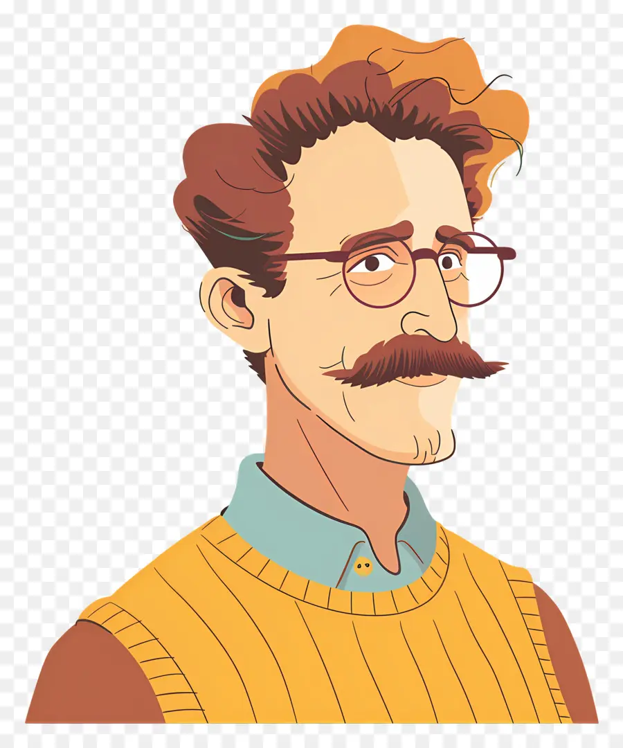 Ned Flanders，Pria Berkacamata PNG