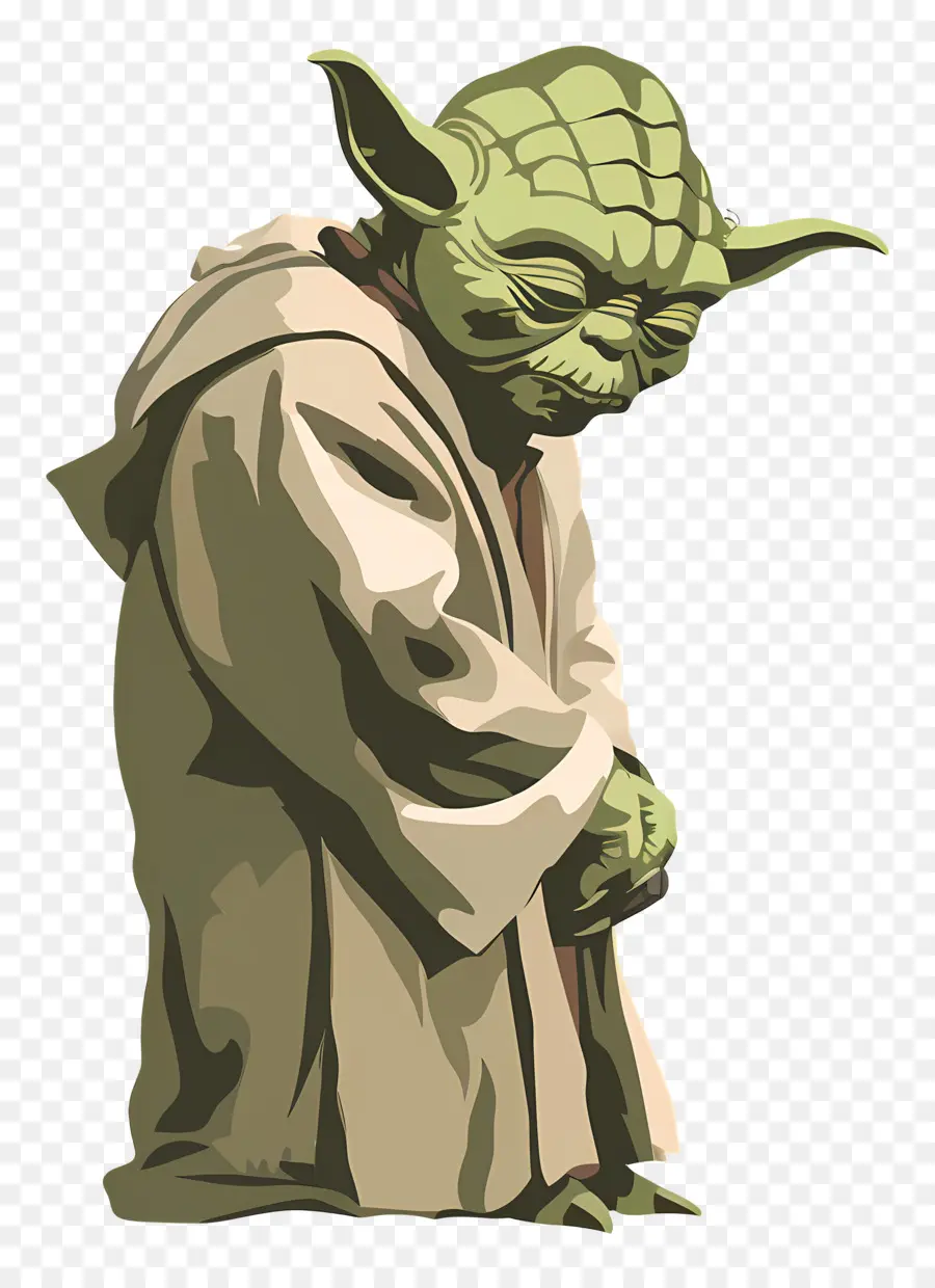 Yoda，Yoda Hijau PNG