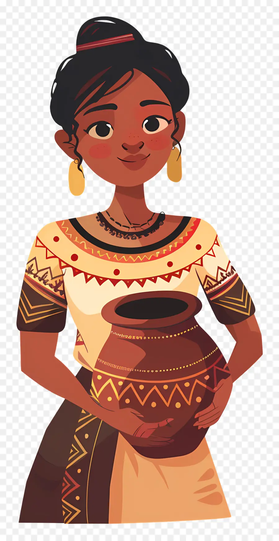 Wanita Aborigin Afrika，Wanita Dengan Pot PNG