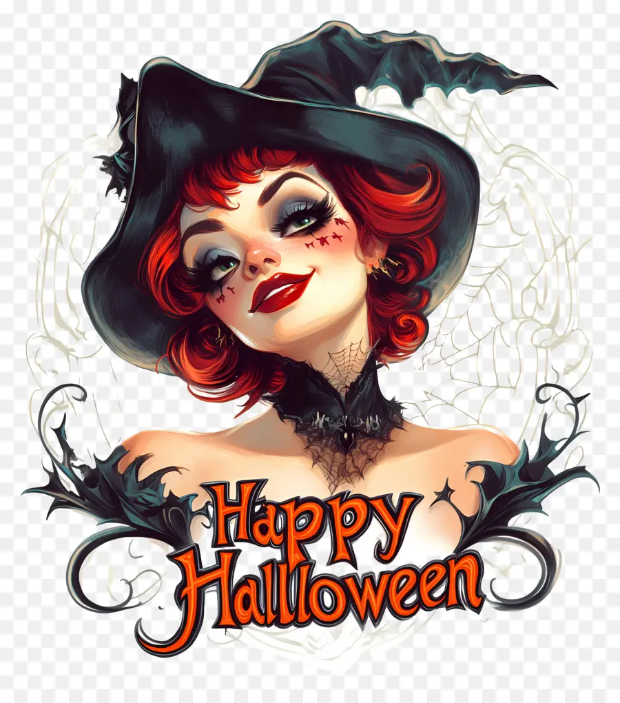 Selamat Halloween，Penyihir Halloween PNG